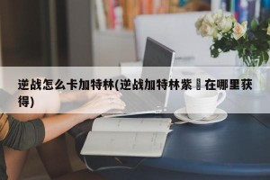 逆战怎么卡加特林(逆战加特林紫骍在哪里获得)