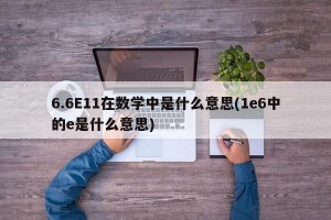 6.6E11在数学中是什么意思(1e6中的e是什么意思)